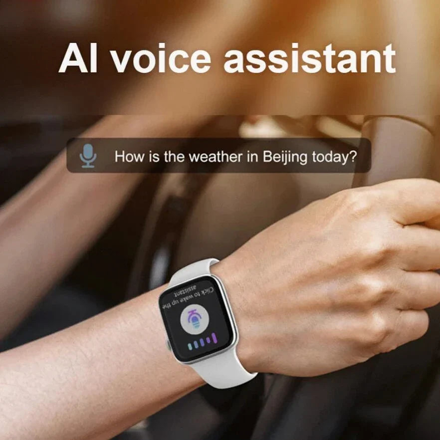 Smart Watch with Wireless Charging & Bluetooth Calls (Grey)